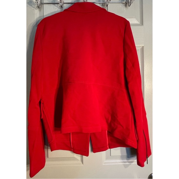 Anthropologie Sylvia Knit Moto Blazer Red NWT Size XL - Picture 7 of 14